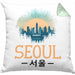 Seoul Kissen mit Füllung 40x40 Geschenk Südkorea South Korea Kpop (Grau) Grün Trendation