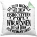 Eishockeyfan Kissen mit Füllung 40x40 Geschenk Leg Dich Niemals Mit Einem Eishockeydfan An Eishockey-Liebhaber Spieler Geschenkidee (Grau) Grün Trendation