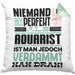 Aquarist Geschenk Kissen mit Füllung 40x40 Lustige Geschenkidee für Aquarist Geburtstag Niemand Ist Perfekt Aber Als Aquarist Ist Man Nah Dran (Grau) Grün Trendation