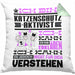 Katzenschutzaktivist Geschenk Kaffee-Kissen mit Füllung 40x40 Geschenkidee für Katzenschutzaktivist Ich Bin Katzenschutzaktivist Ich Kann Es Dir Erklären Jedoch Nicht Für Dich Verstehen Spruch Lustig (Grau) Grün Trendation
