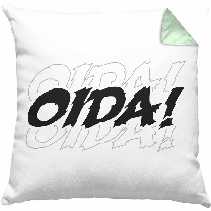 Oida Kissen mit Füllung 40x40 Geschenk Bayern Bayrisch Dialekt (Grau) Grün Trendation