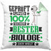 Biologe Geschenk Lustiger Spruch für Biologe Geschenkidee Bester Biologe Der WeltKissen mit Füllung 40x40 (Grau) Grün Trendation
