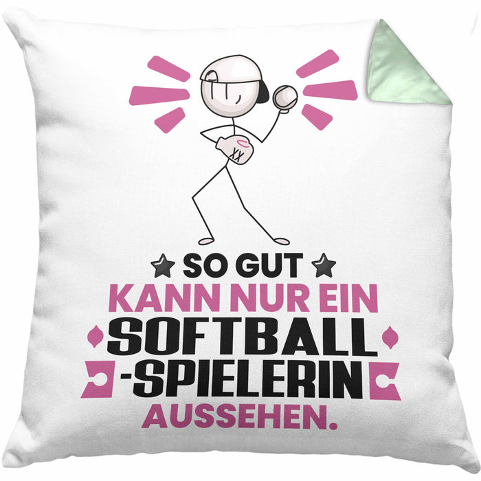 Softballspielerin Geschenk Kissen mit Füllung 40x40 So Gut Kann Nur Ein Softballspielerin Aussehen Geschenkidee (Grau) Grün Trendation