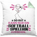 Softballspielerin Geschenk Kissen mit Füllung 40x40 So Gut Kann Nur Ein Softballspielerin Aussehen Geschenkidee (Grau) Grün Trendation