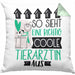 Tierärztin Geschenk Kissen mit Füllung 40x40 Lustig Geschenkidee für Tierärztin Geburtstag So Sieht Eine Richtig Coole Tierärztin Aus Frauen Spruch (Grau) Grün Trendation
