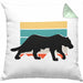 Gepard Kissen mit Füllung 40x40 Geschenk Retro (Grau) Grün Trendation