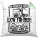 LKW Fahrer Kissen mit Füllung 40x40 Geschenk Lastkraftwagenfahrer Geschenkidee Wenn Der Job Leicht Wäre Würde Man Ihn Disponent Nennen (Grau) Grün Trendation