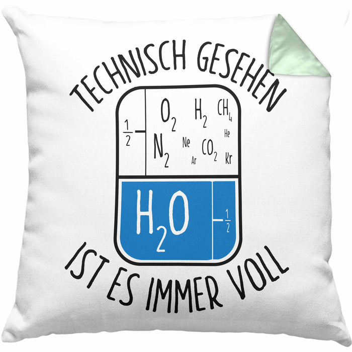 Lustige Kissen mit Füllung 40x40 mit technischem Spruch - Ideales Geschenk für Geburtstag (Grau) Grün Trendation