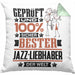 Jazz-Liebhaber Geschenk Lustiger Spruch für Jazz-Liebhaber Geschenkidee Bester Jazz-Liebhaber Der WeltKissen mit Füllung 40x40 (Grau) Grün Trendation
