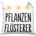 Pflanzenflüsterer Gärtner Kissen mit Füllung 40x40 mit Spruch Garten Hobbygärtner Geschenk Lustig Gärtnerin Geschenkidee (Grau) Grün Trendation