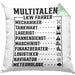 LKW Fahrer Kissen mit Füllung 40x40 Geschenk Multitalent Lustiger Spruch Lastkraftwagenfahrer (Grau) Grün Trendation