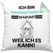 Tierheimmitarbeiter Geschenk Kissen mit Füllung 40x40 Lustiger Spruch Ich Bin Tierheimmitarbeiter Warum Weil Ich Es Kann Geschenkidee Bester Tierheimmitarbeiter Geburtstag (Grau) Grün Trendation