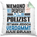 Polizist Geschenk Kissen mit Füllung 40x40 Lustige Geschenkidee für Polizist Geburtstag Niemand Ist Perfekt Aber Als Polizist Ist Man Nah Dran (Grau) Grün Trendation
