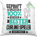 Curling-Spieler Geschenk Lustiger Spruch für Curling-Spieler Geschenkidee Bester Curling-Spieler Der WeltKissen mit Füllung 40x40 (Grau) Grün Trendation