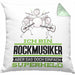 Rockmusiker Geschenk Kissen mit Füllung 40x40 Ich Bin Rockmusiker Aber Sag Doch Einfach Superheld Lustige Geschenkdiee für Rockmusiker (Grau) Grün Trendation