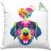 Golden Retriever Herz Farbe Besitzer Kissen mit Füllung 40x40 Geschenk Lustiger Spruch Geschenkidee Golden Retriever Liebhaber (Grau) Grün Trendation