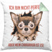 Chihuhahua Besitzer Kissen mit Füllung 40x40 Geschenk Geschenkidee Frauchen Herrchen Ich Bin Nicht Perfekt Aber Mein Chihuaha Ist Es (Grau) Grün Trendation