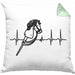 Hobbyhorse Mädchen Kissen mit Füllung 40x40 Geschenk Hobby Horse Pferde Grafik Herzschlag (Grau) Grün Trendation