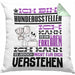 Hundeaussteller Geschenk Kaffee-Kissen mit Füllung 40x40 Geschenkidee für Hundeaussteller Ich Bin Hundeaussteller Ich Kann Es Dir Erklären Jedoch Nicht Für Dich Verstehen Spruch Lustig (Grau) Grün Trendation