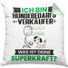 Hundebedarfsverkäufer Kissen mit Füllung 40x40 Geschenk für Hundebedarfsverkäufer Geburtstag Lustiger Spruch Was Ist Deine Superkraft (Grau) Grün Trendation