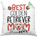 Golden Retriever Mom Besitzerin Kissen mit Füllung 40x40 Geschenk Lustiger Spruch Geschenkidee Besitzerin Golden Retriever Mama (Grau) Grün Trendation