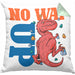 Bouldern Kissen mit Füllung 40x40 für Kletterfans mit Dino-T-Rex Grafik "No Way Up" (Grau) Grün Trendation