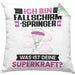 Fallschirmspringer Kissen mit Füllung 40x40 Geschenk für Fallschirmspringer Geburtstag Lustiger Spruch Was Ist Deine Superkraft (Grau) Grün Trendation
