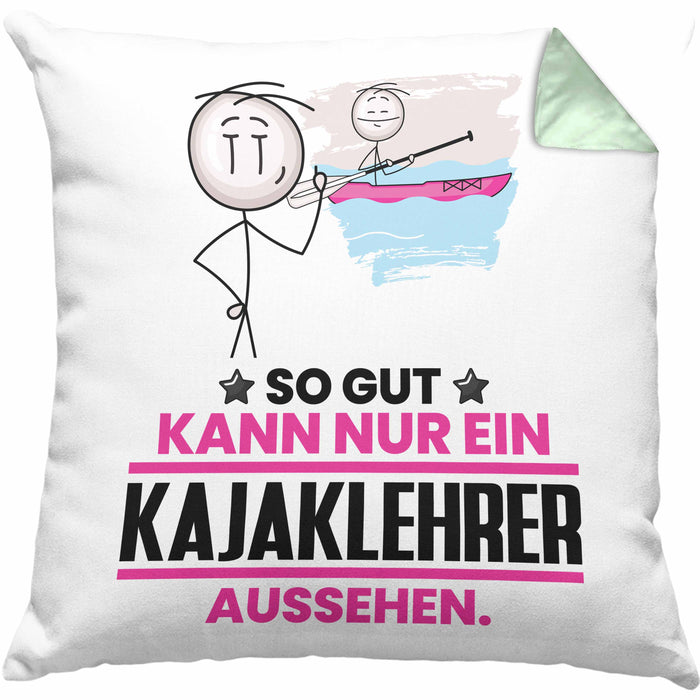 Kajaklehrer Geschenk Kissen mit Füllung 40x40 So Gut Kann Nur Ein Kajaklehrer Aussehen Geschenkidee (Grau) Grün Trendation