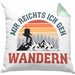 Mir Reichts Ich Geh Wandern Kissen mit Füllung 40x40 Geschenk Wander Kaffee Lustiger Spruch (Grau) Grün Trendation