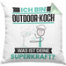 Outdoor-Koch Kissen mit Füllung 40x40 Geschenk für Outdoor-Koch Geburtstag Lustiger Spruch Was Ist Deine Superkraft (Grau) Grün Trendation