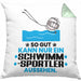 Schwimmsportler Geschenk Kissen mit Füllung 40x40 So Gut Kann Nur Ein Schwimmsportler Aussehen Geschenkidee (Grau) Grün Trendation