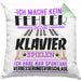 Klavier-Spieler Kissen mit Füllung 40x40 Geschenk Piano Ich Mache Keine Fehler (Grau) Grün Trendation