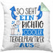 Tierheilpraktiker Kissen mit Füllung 40x40 So Sieht Ein Richtig Cooler Tierheilpraktiker Aus Geschenk Lustiger Spruch Geschenkidee (Grau) Grün Trendation