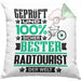 Radtourist Geschenk Lustiger Spruch für Radtourist Geschenkidee Bester Radtourist Der WeltKissen mit Füllung 40x40 (Grau) Grün Trendation