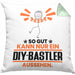DIY-Bastler Geschenk Kissen mit Füllung 40x40 So Gut Kann Nur Ein DIY-Bastler Aussehen Geschenkidee (Grau) Grün Trendation
