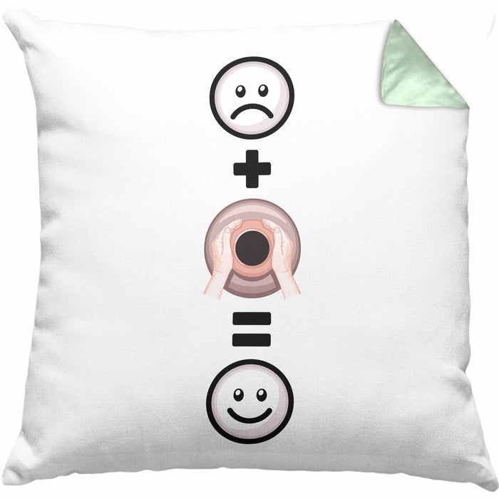 Töpfern Kissen mit Füllung 40x40 Geschenk für Töpferei :( + Töpfern = :) Lustige Geschenkidee Geburtstag (Grau) Grün Trendation