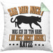 Lustige Kissen mit Füllung 40x40 für Katzenbesitzer Geschenk für Katzen-Mamas (Grau) Grün Trendation