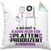 Plattenproduzent Geschenk Kissen mit Füllung 40x40 So Gut Kann Nur Ein Plattenproduzent Aussehen Geschenkidee (Grau) Grün Trendation