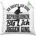 Joggen Geschenk Kissen mit Füllung 40x40 Spruch Ich Dachte Ich Habe Depressionen Bis Ich Joggen War Geschenkidee Jogger (Grau) Grün Trendation