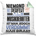 Musikberater Geschenk Kissen mit Füllung 40x40 Lustige Geschenkidee für Musikberater Geburtstag Niemand Ist Perfekt Aber Als Musikberater Ist Man Nah Dran (Grau) Grün Trendation