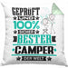 Camper Geschenk Lustiger Spruch für Camper Geschenkidee Bester Camper Der WeltKissen mit Füllung 40x40 (Grau) Grün Trendation