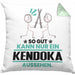 Kendoka Geschenk Kissen mit Füllung 40x40 So Gut Kann Nur Ein Kendoka Aussehen Geschenkidee (Grau) Grün Trendation