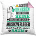 Musikverleger Geschenk Kissen mit Füllung 40x40 Lustiger Spruch Erheben Sie Sich Der Musikverleger Betritt den Raum (Grau) Rosa Trendation