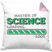 Lustige Kissen mit Füllung 40x40 "Master Of Science Loading" - Geschenkidee für Absolventen Master (Grau) Rosa Trendation