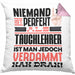 Tauchlehrer Geschenk Kissen mit Füllung 40x40 Lustige Geschenkidee für Tauchlehrer Geburtstag Niemand Ist Perfekt Aber Als Tauchlehrer Ist Man Nah Dran (Grau) Rosa Trendation