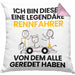 Rennfahrer Geschenk Kissen mit Füllung 40x40 Lustige Geschenkidee Geburtstag für Rennfahrer Ich Bin Dieser Legendäre Rennfahrer Von Dem Alle Geredet Haben (Grau) Rosa Trendation