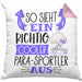 So Sieht Ein Richtig Cooler Para-Sportler Aus Geschenk Kissen mit Füllung 40x40 Lustiger Spruch Geschenkidee (Grau) Rosa Trendation