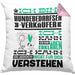 Hundebedarfsverkäufer Geschenk Kaffee-Kissen mit Füllung 40x40 Geschenkidee für Hundebedarfsverkäufer Ich Bin Hundebedarfsverkäufer Ich Kann Es Dir Erklären Jedoch Nicht Für Dich Verstehen Spruch Lustig (Grau) Rosa Trendation