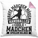 Mädchen Handball-Spielerin Kissen mit Füllung 40x40 Geschenk Spruch Echte Mädchen Spielen Handball Geschenkidee Frauen Brave Mädchen Mögen Handballer (Grau) Rosa Trendation