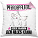 Pferdepfleger Kissen mit Füllung 40x40 Geschenk für Pferdepfleger Der Mann Der Alles Kann Geschenkidee zum Geburtstag (Grau) Rosa Trendation